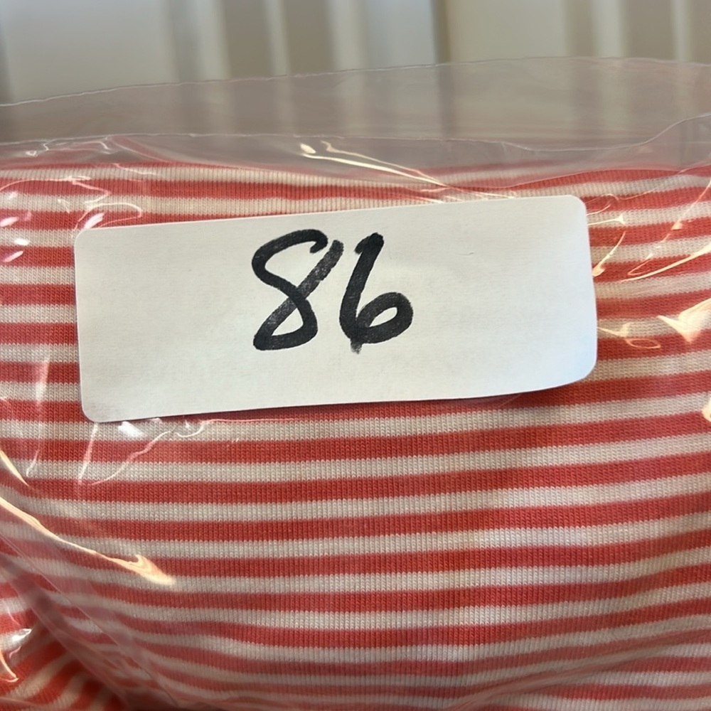 Yala Pink /Red? and White Striped Hooded Swim Cover-Up/ WITH POCKETS / size S - Picture 10 of 10